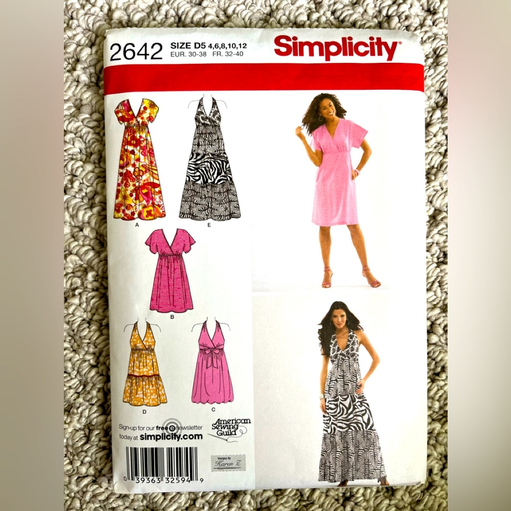 Simplicity Woman’s Dress Pattern 2642, Uncut